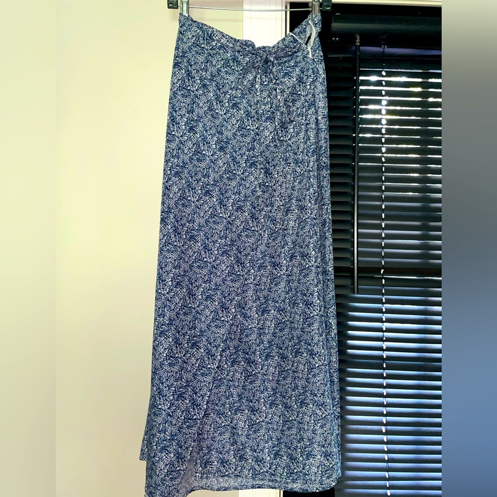 Blue floral maxi skirt